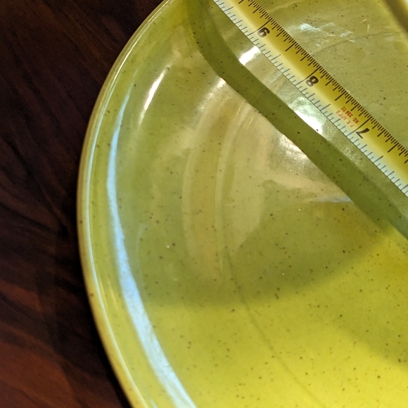 California poppy trail chartreuse two tier tidbit tray - Picture 5 of 13